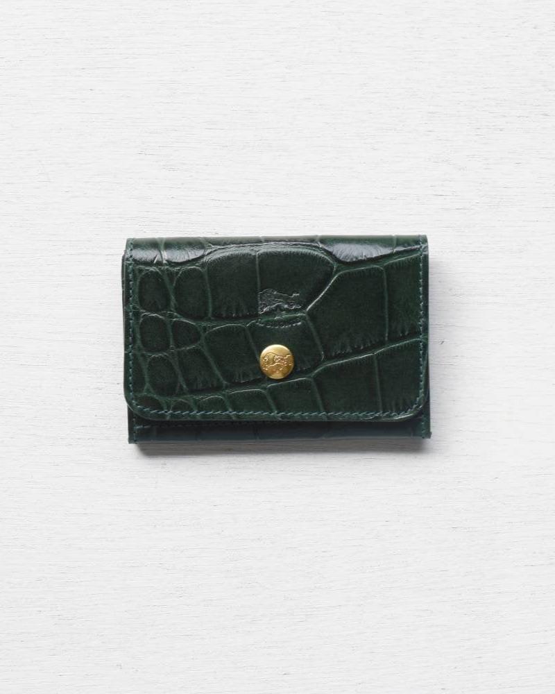 【イルビゾンテ】 クロコエンボスドレザー カードケース 54202309790