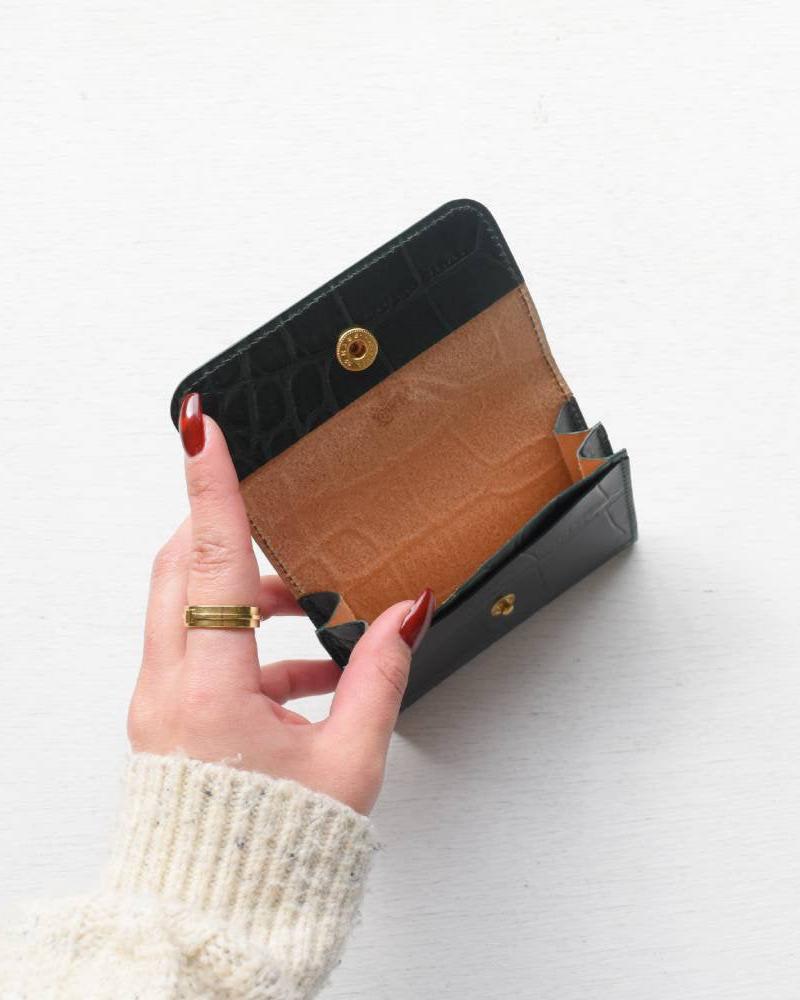 【イルビゾンテ】 クロコエンボスドレザー カードケース 54202309790