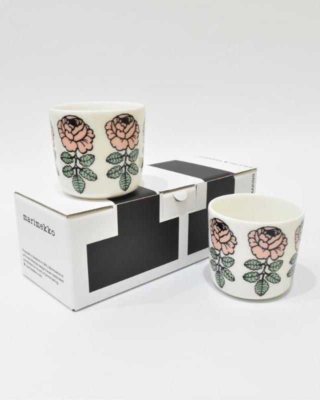 【マリメッコ】日本限定 Vihkiruusu コーヒーカップセット(ハンドルなし) 52249473380
