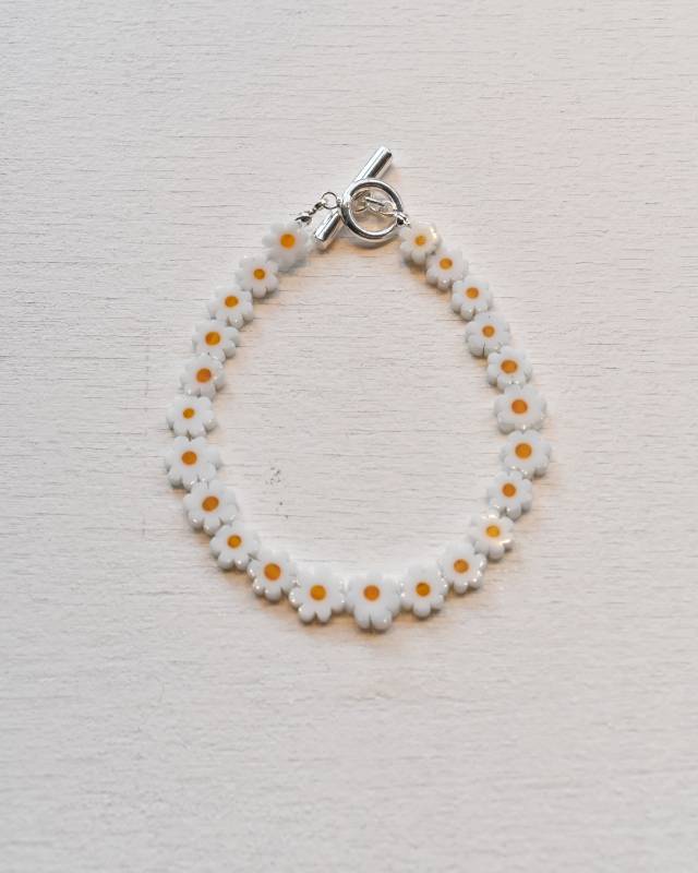 ROSETTAPRAYER(ロゼッタプレア) / MILLEFIORI FLOWER BEADS BRACELET- WHITE FLOWER【バーンストア】