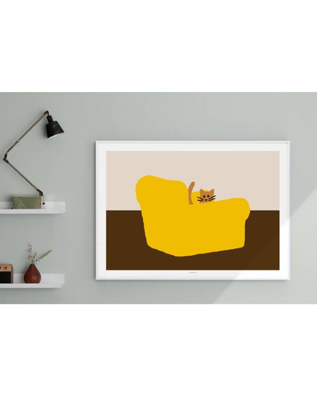 【バーンストア】WARMGREY TAIL / ARMCHAIR - YELLOW POSTER 300mm x 400mm WA210122/WA21342