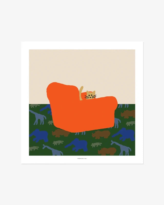 WARMGREY TAIL(ウォームグレーテール)/ ARMCHAIR POSTER 500mm x 500mm (フレーム付き)【バーンストア】