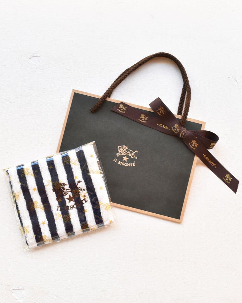 【イルビゾンテ】ストライプタオルハンカチ 5422310099