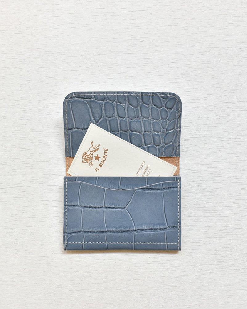 【イルビゾンテ】 クロコエンボスドレザー カードケース 5402305593