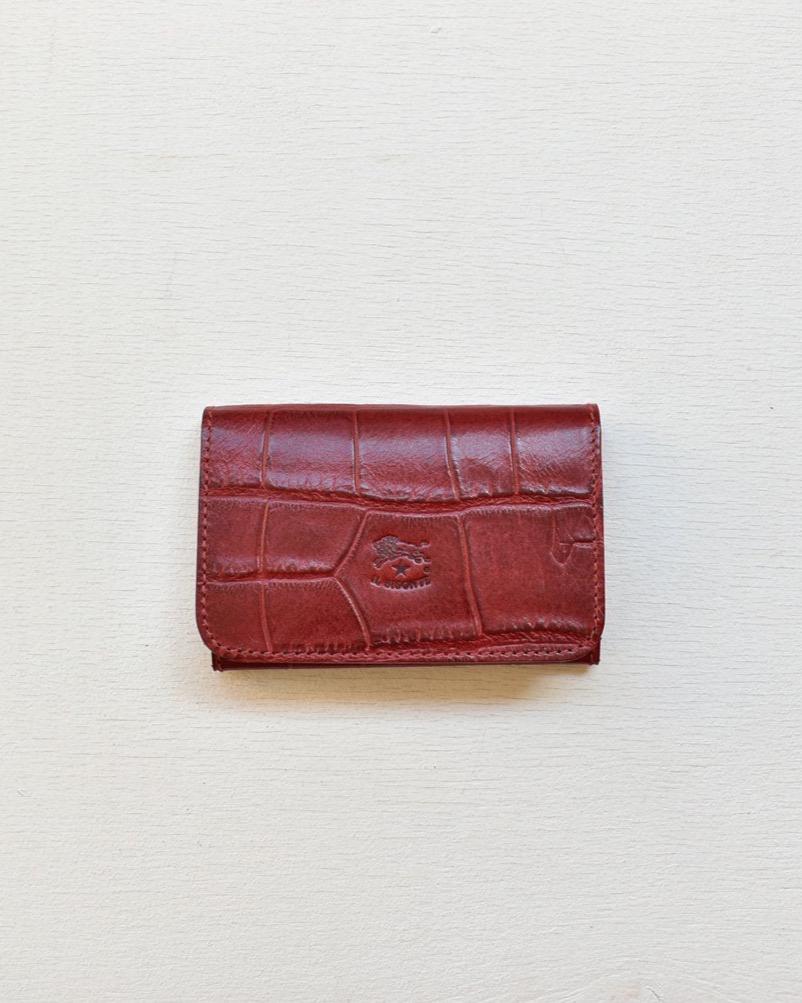【イルビゾンテ】 クロコエンボスドレザー カードケース 5402305593