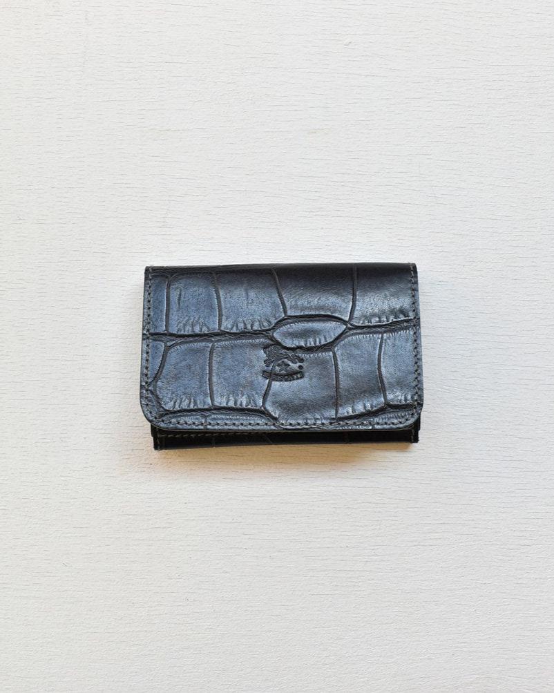 【イルビゾンテ】 クロコエンボスドレザー カードケース 5402305593