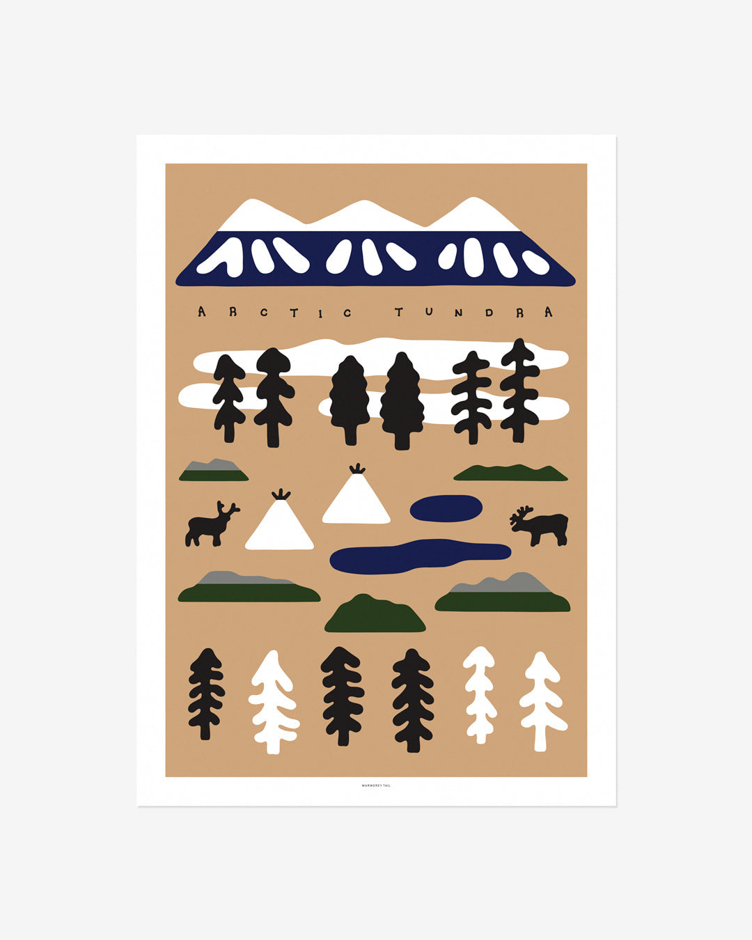 WARMGREY TAIL(ウォームグレーテール)/ ARCTIC TUNDRA POSTER 300mm x 400mm (ポスター単品)【バーンストア】