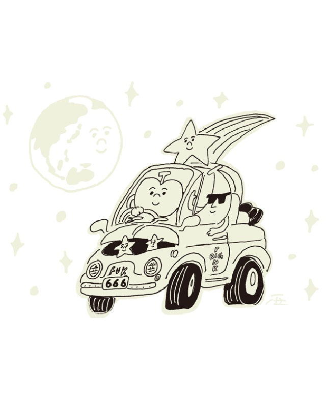 GLOW CASPER(グロウキャスパー) / DRIVE Tシャツ -WHITE【バーンストア】
