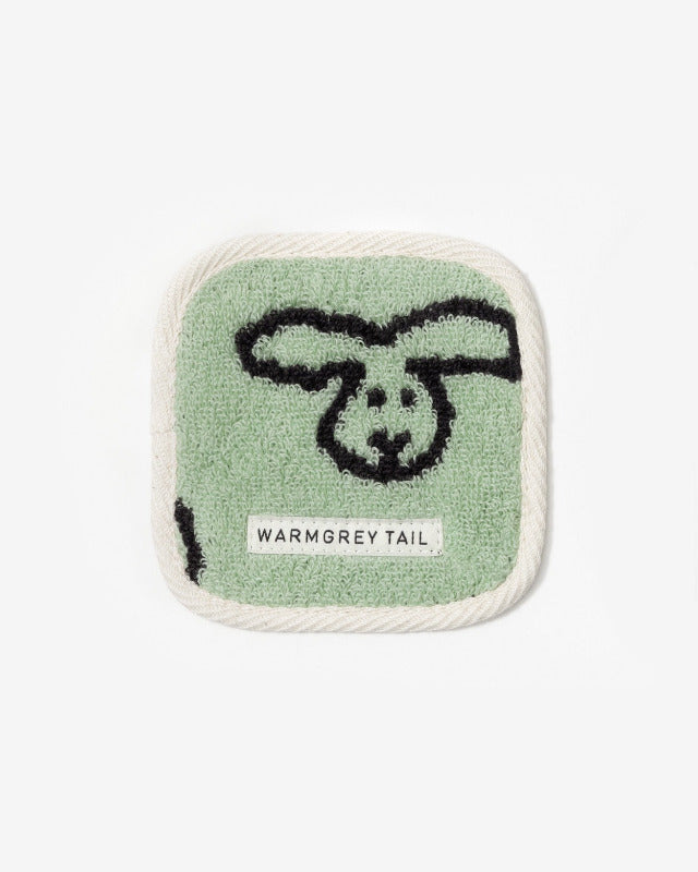 WARMGREY TAIL(ウォームグレーテール)/BUNNY BUNNY TOWEL COASTER - MINT コースター【バーンストア】