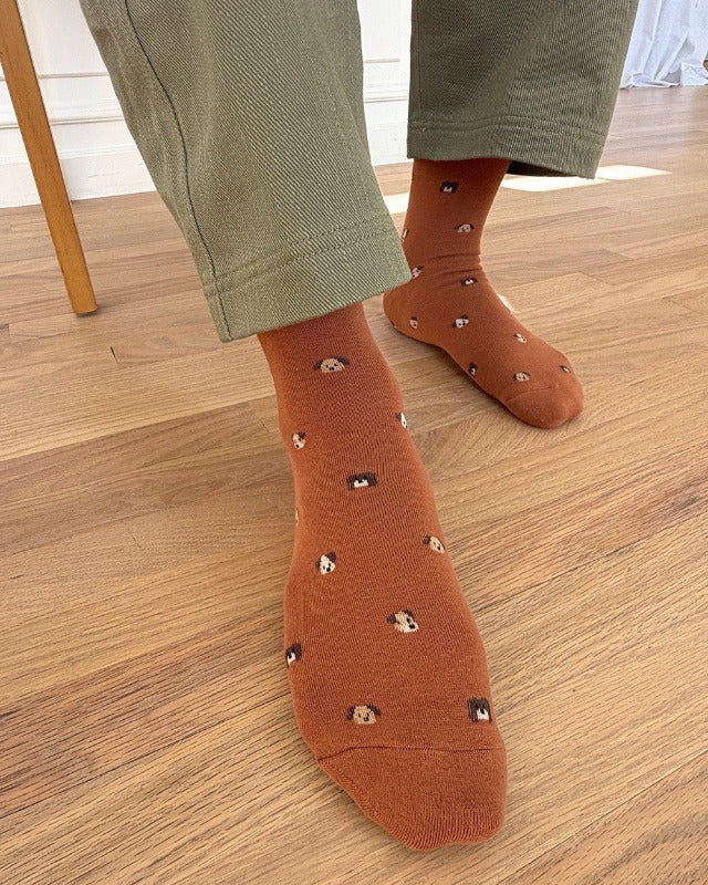【バーンストア】Bonjour March /Companion dog socks - men