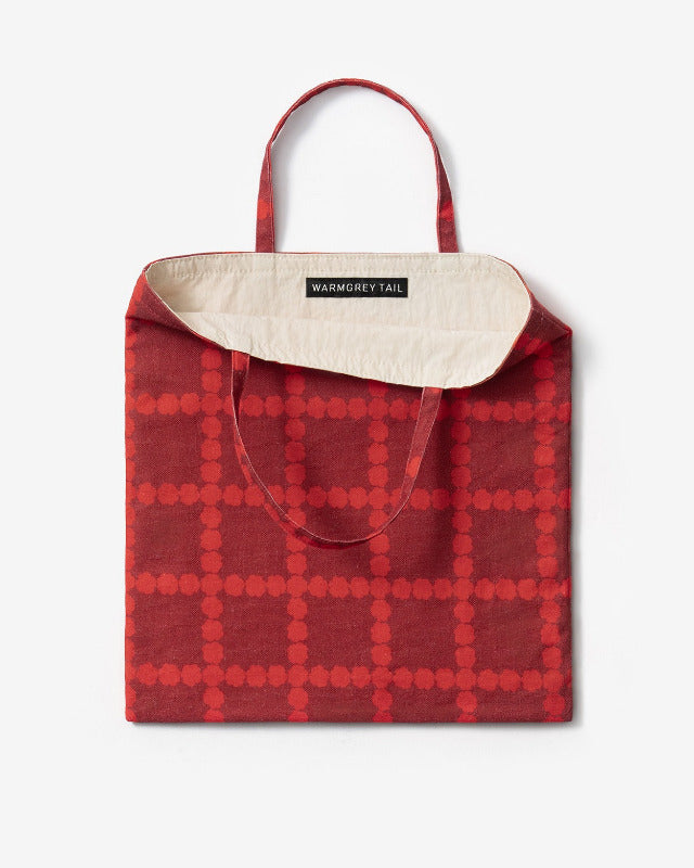 WARMGREY TAIL(ウォームグレーテール)/ BLOSSOM CHECK MINI BAG - RED【バーンストア】