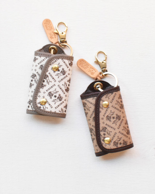 【イルビゾンテ】モノグラム プリント レザー キーケース 54262305229