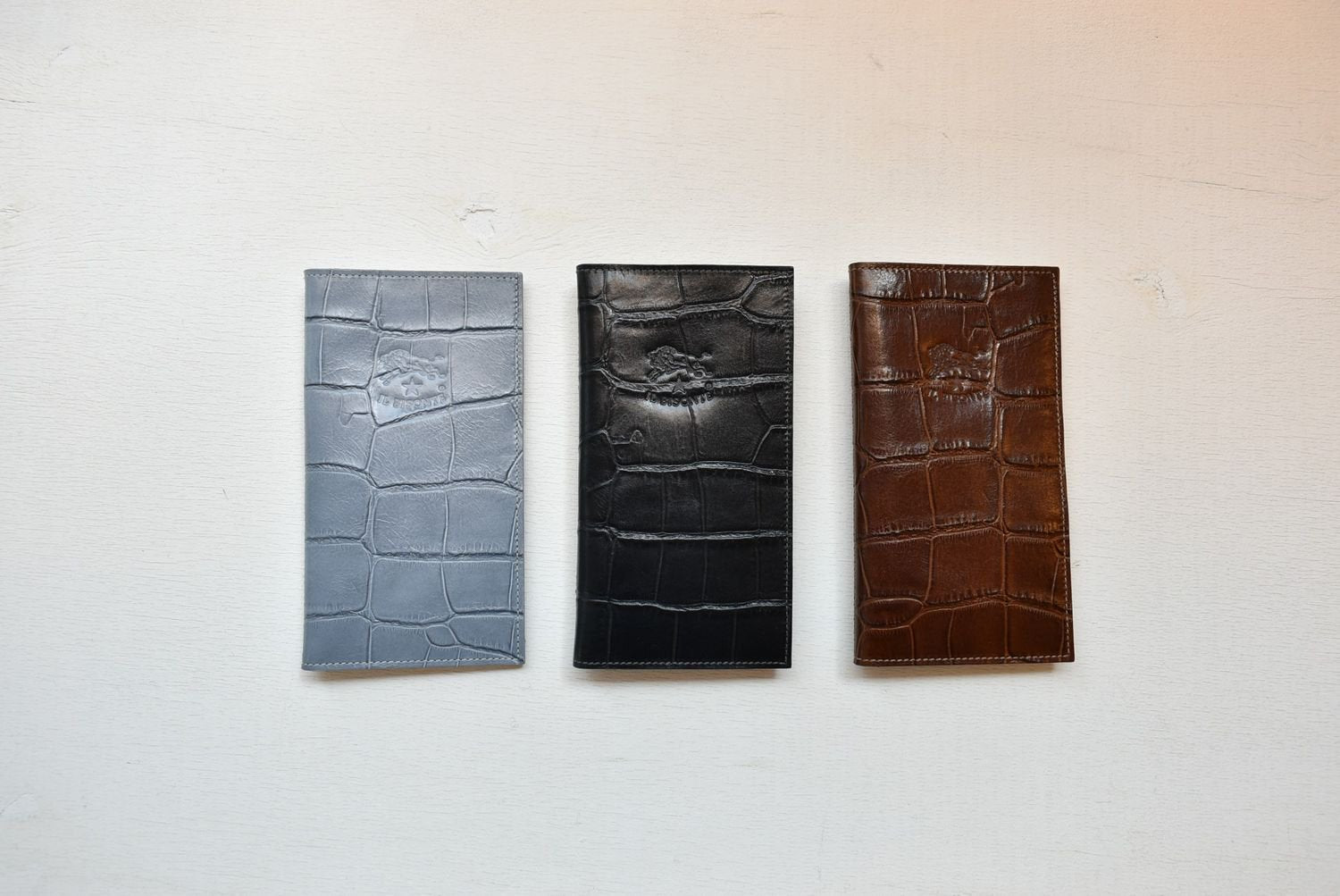 【イルビゾンテ】クロコエンボスドレザー ロングウォレット 5402306040