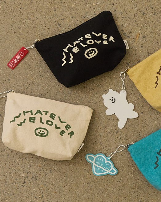 【バーンストア】ooowl / PIGMENT POUCH WE LOVE IVORY