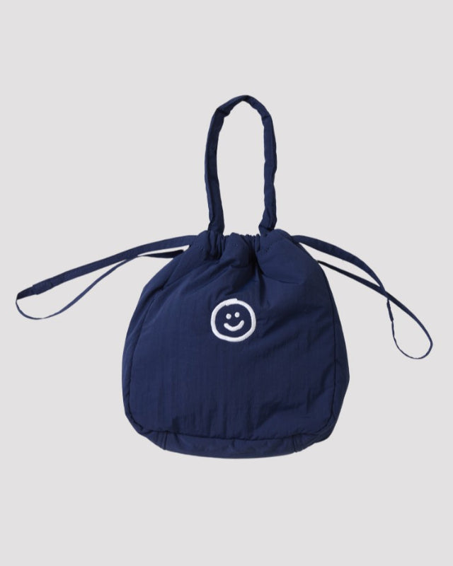 【バーンストア】ooowl / PADDING BUCKET BAG HAPPY LOVE NAVY