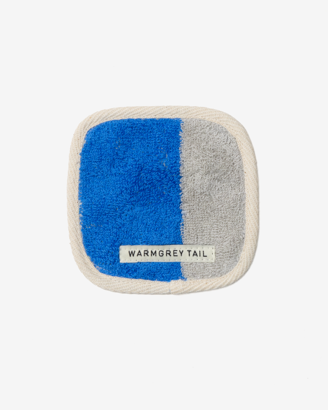 【バーンストア】WARMGREY TAIL / CHECK TOWEL COASTER - KHAKI BLUE