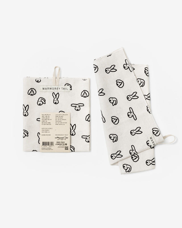 WARMGREY TAIL(ウォームグレーテール)/ BUNNY BUNNY KITCHEN CLOTH 2【バーンストア】