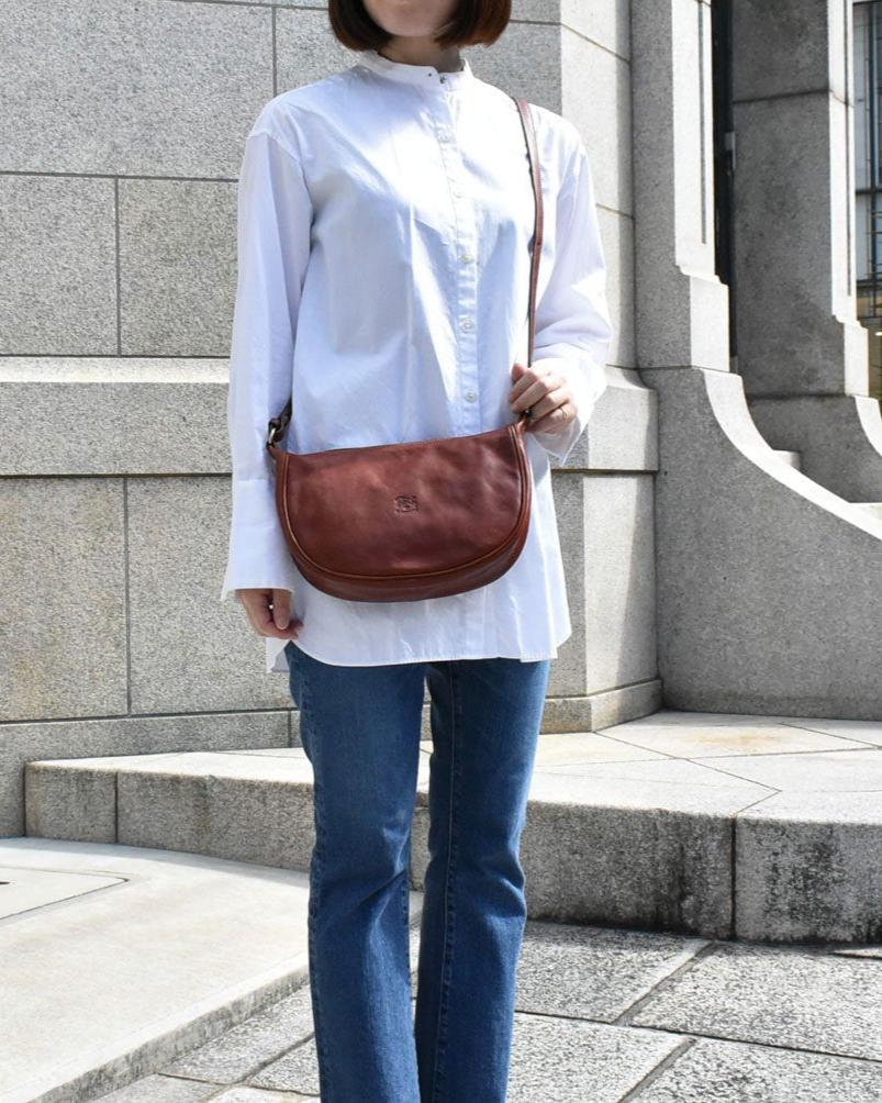 【イルビゾンテ】ヴィンテージ レザークロスボディバッグ 5412307310