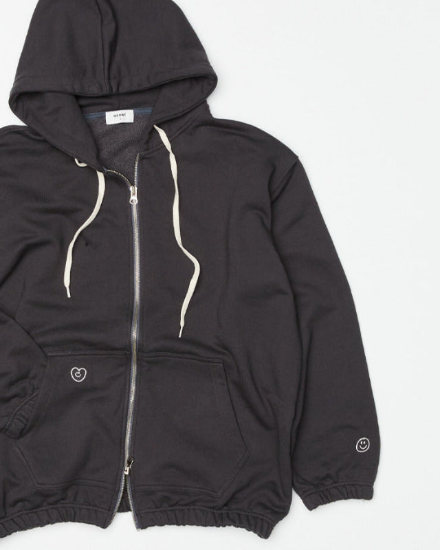【バーンストア】ooowl / 2WAY HOOD ZIP UP CHARCOAL
