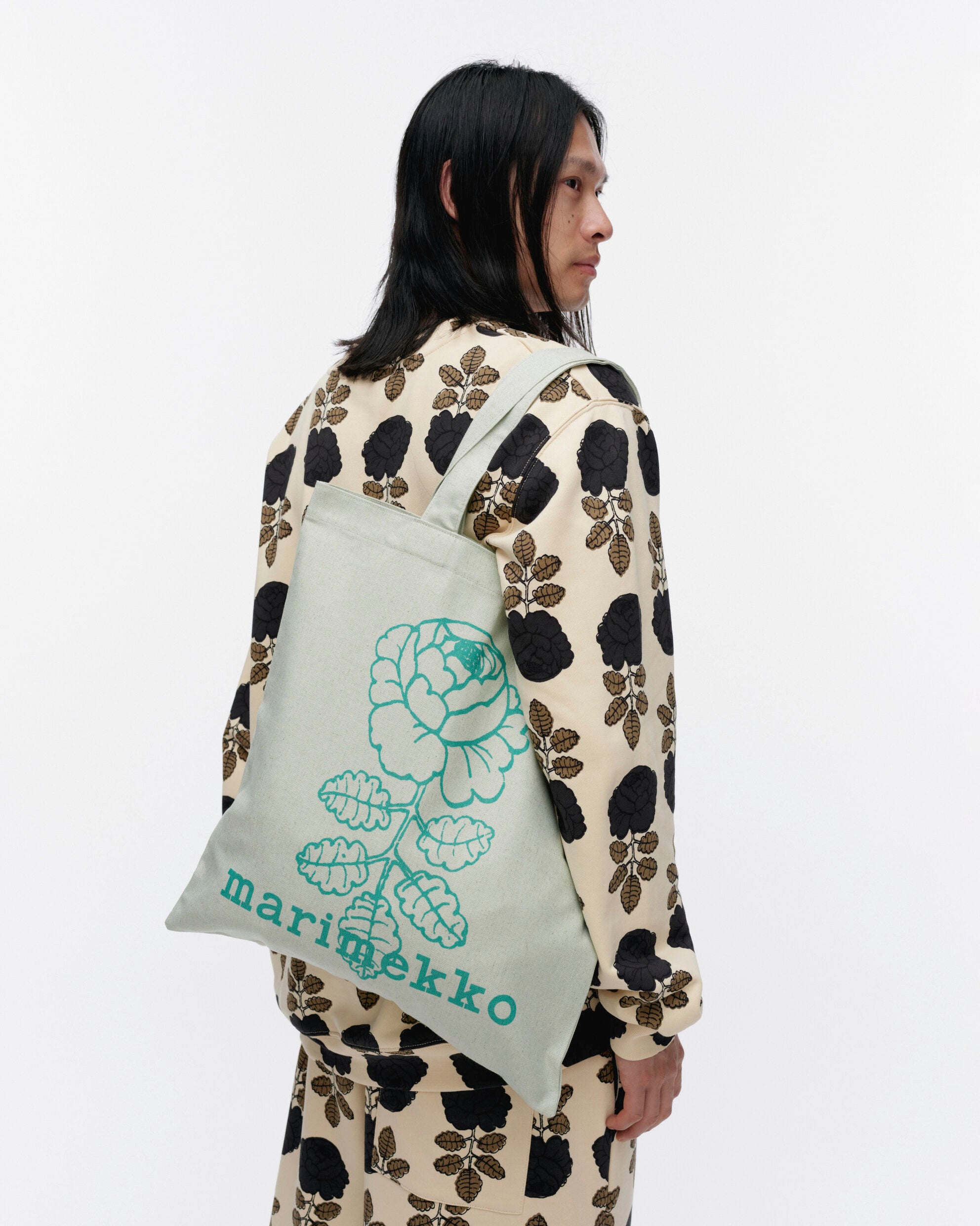 【マリメッコ】Kioski Vankka Vihkiruusu Placementトートバッグ 52253694179