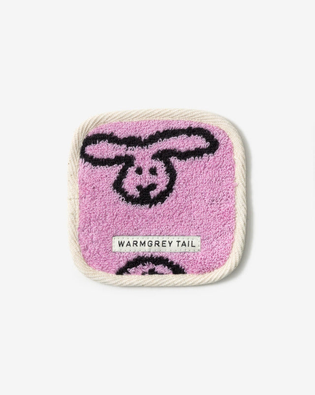 WARMGREY TAIL(ウォームグレーテール)/ BUNNY BUNNY TOWEL COASTER - PINK コースター【バーンストア】