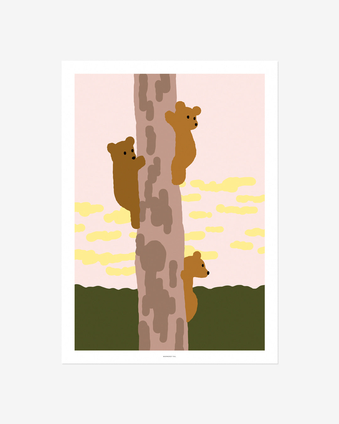 WARMGREY TAIL(ウォームグレーテール）/ TREE & BEARS POSTER 300mm x
