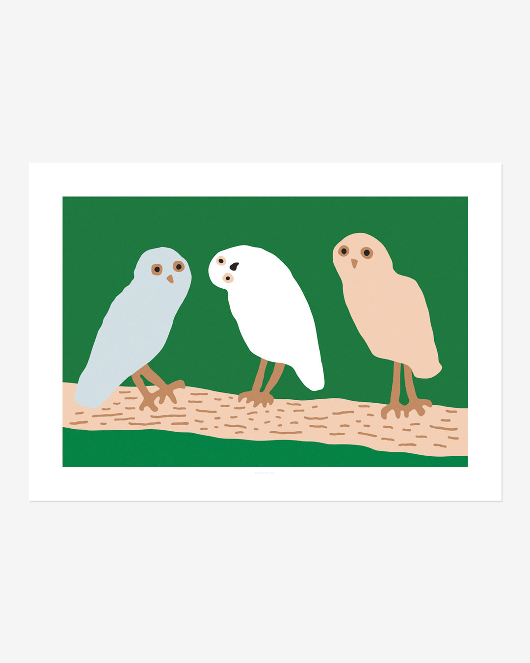 【バーンストア】WARMGREY TAIL / HELLO OWLS - GREEN POSTER 300mm x 400mm WA21338