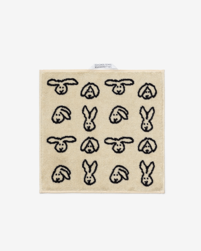 【バーンストア】WARMGREY TAIL / BUNNY BUNNY HAND TOWEL - CREAM