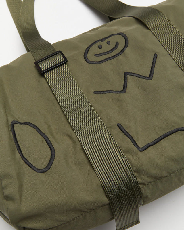 【バーンストア】ooowl / NYLON DUFFLE BAG BIG WE LOVE KHAKI