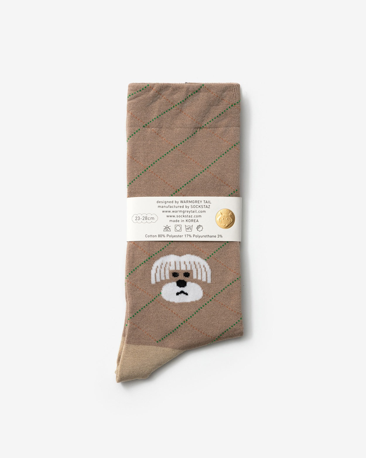 【バーンストア】WARMGREY TAIL / HAIR CUT SOCKS - BROWN