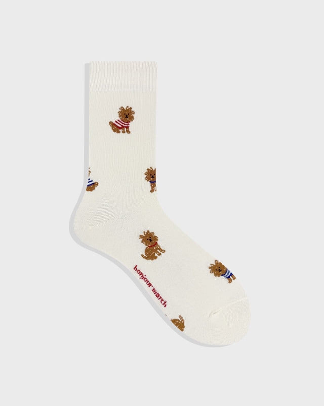 【バーンストア】Bonjour March / Shaggy puppy socks Camel