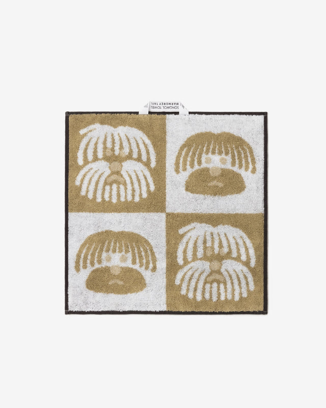 【バーンストア】WARMGREY TAIL / FLUFFY DOG HAND TOWEL - BEIGE