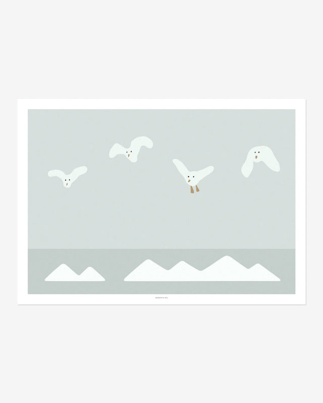 WARMGREY TAIL(ウォームグレーテール）/ FLYING SEAGULLS POSTER 300mm