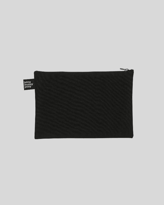 kitty bunny pony(キティーバニーポニー)/ Bouncibg Bunnies Black Embroidery Pouch【バーンストア】