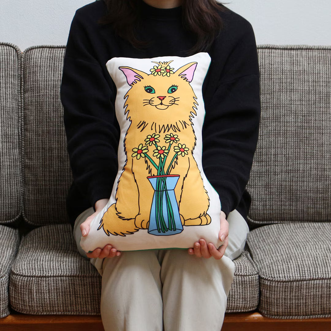 MIDORI KOMATSU(ミドリコマツ)/The Enjoy C&D Club Cushion: クラブ クッション キャット【サラダボゥル】