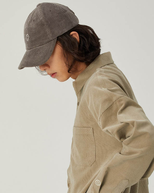 【バーンストア】ooowl / CORDUROY CAP LOVE BEIGE