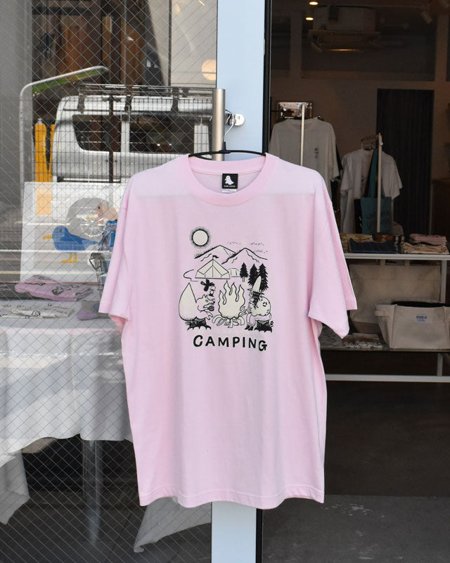 GLOW CASPER(グロウキャスパー) / MIDNIGHT CAMP Tシャツ -PINK【バーンストア】