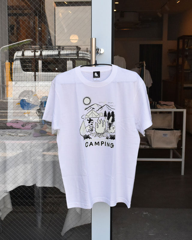 GLOW CASPER(グロウキャスパー) / MIDNIGHT CAMP Tシャツ -WHITE【バーンストア】