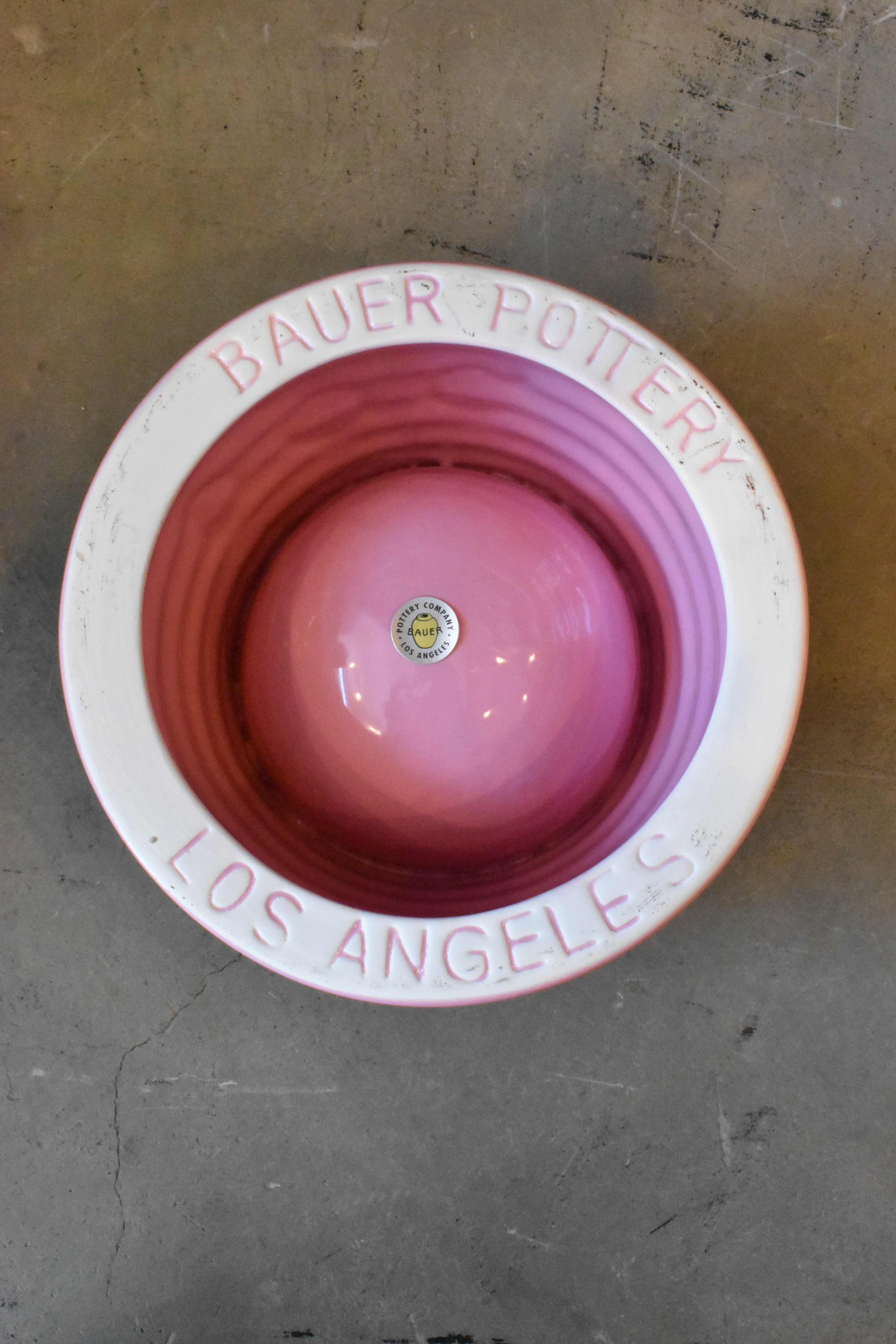 Bauer Pottery Ringware Dog Bowl Large【サラダボゥル】