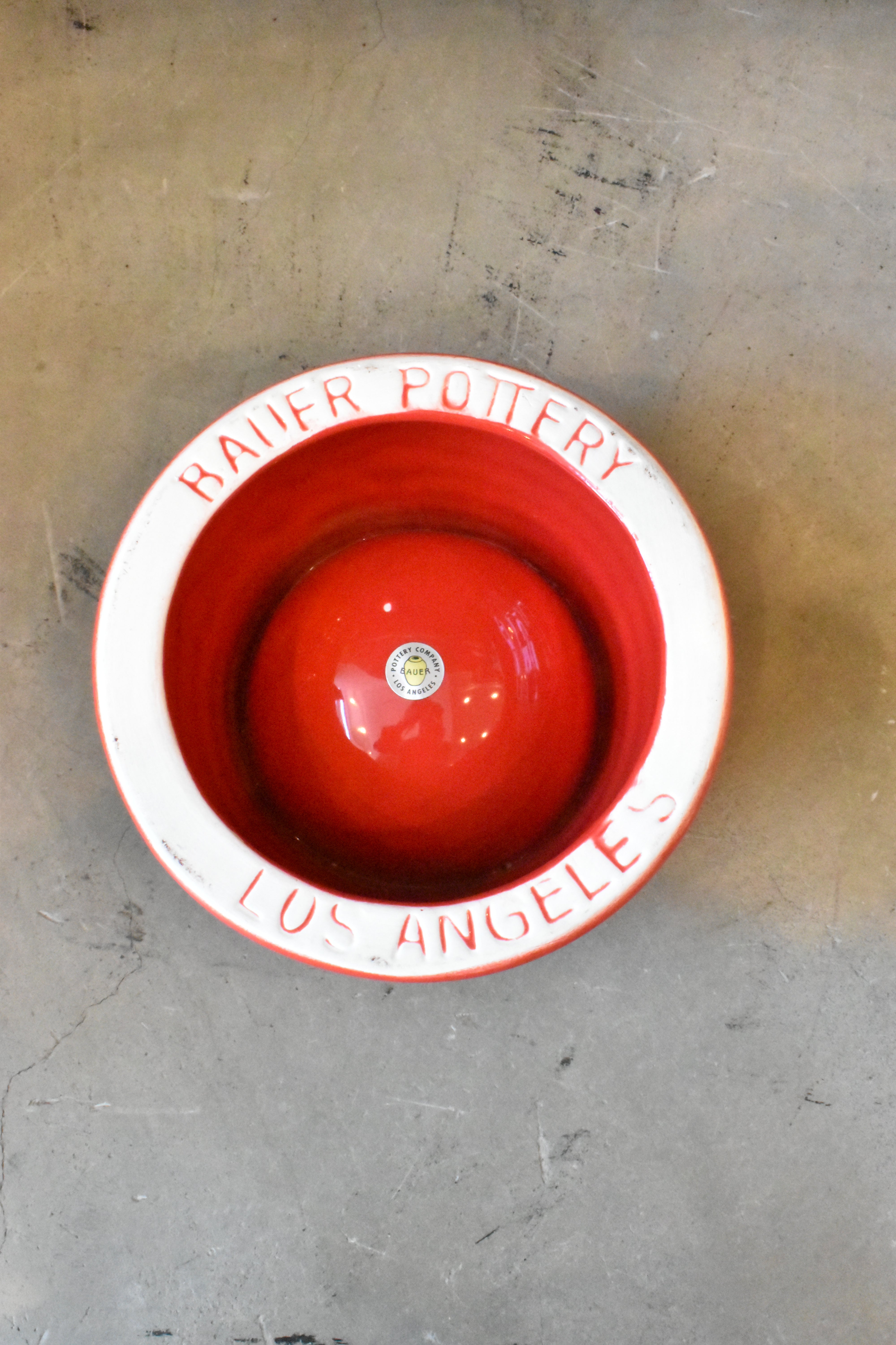 Bauer Pottery Ringware Dog Bowl Large【サラダボゥル】