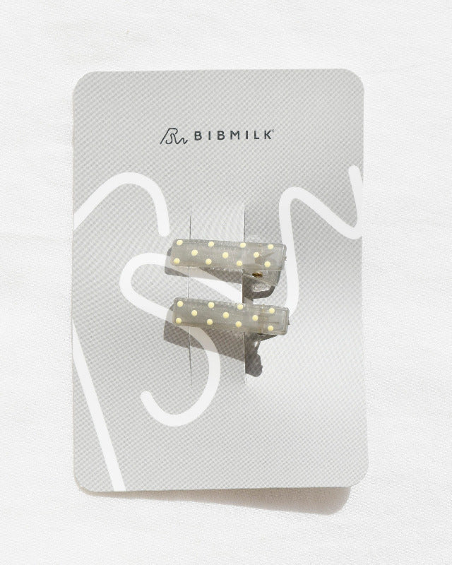 BIB MILK(ビブミルク) / FROST DOTS MINI CLIPS 2PCS グレー 【バーンストア】