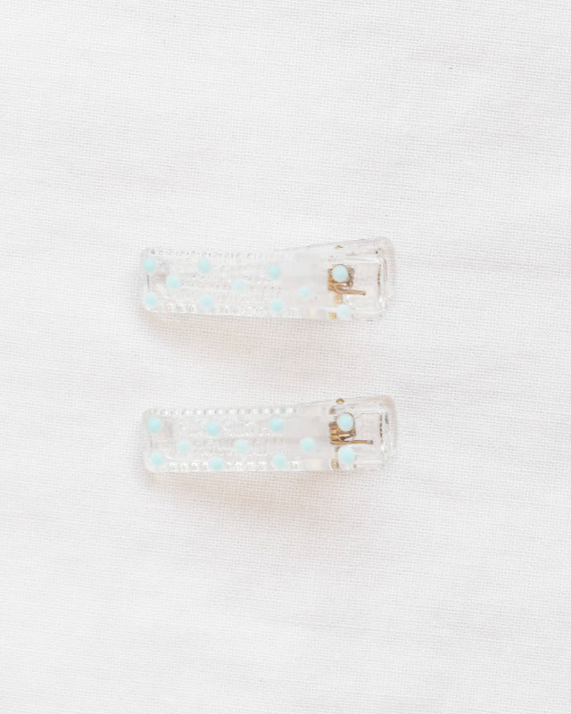 BIB MILK(ビブミルク) / FROST DOTS MINI CLIPS 2PCS クリアブルー 【バーンストア】