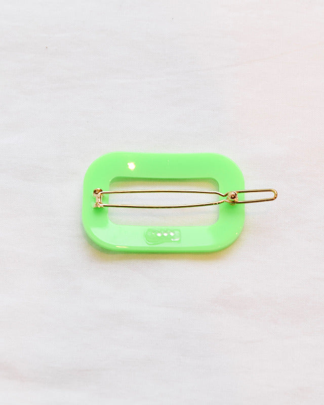 BIB MILK(ビブミルク) / DECORATE HEAD SQUARE FRAME BARRETTE ネオングリーン 【バーンストア】