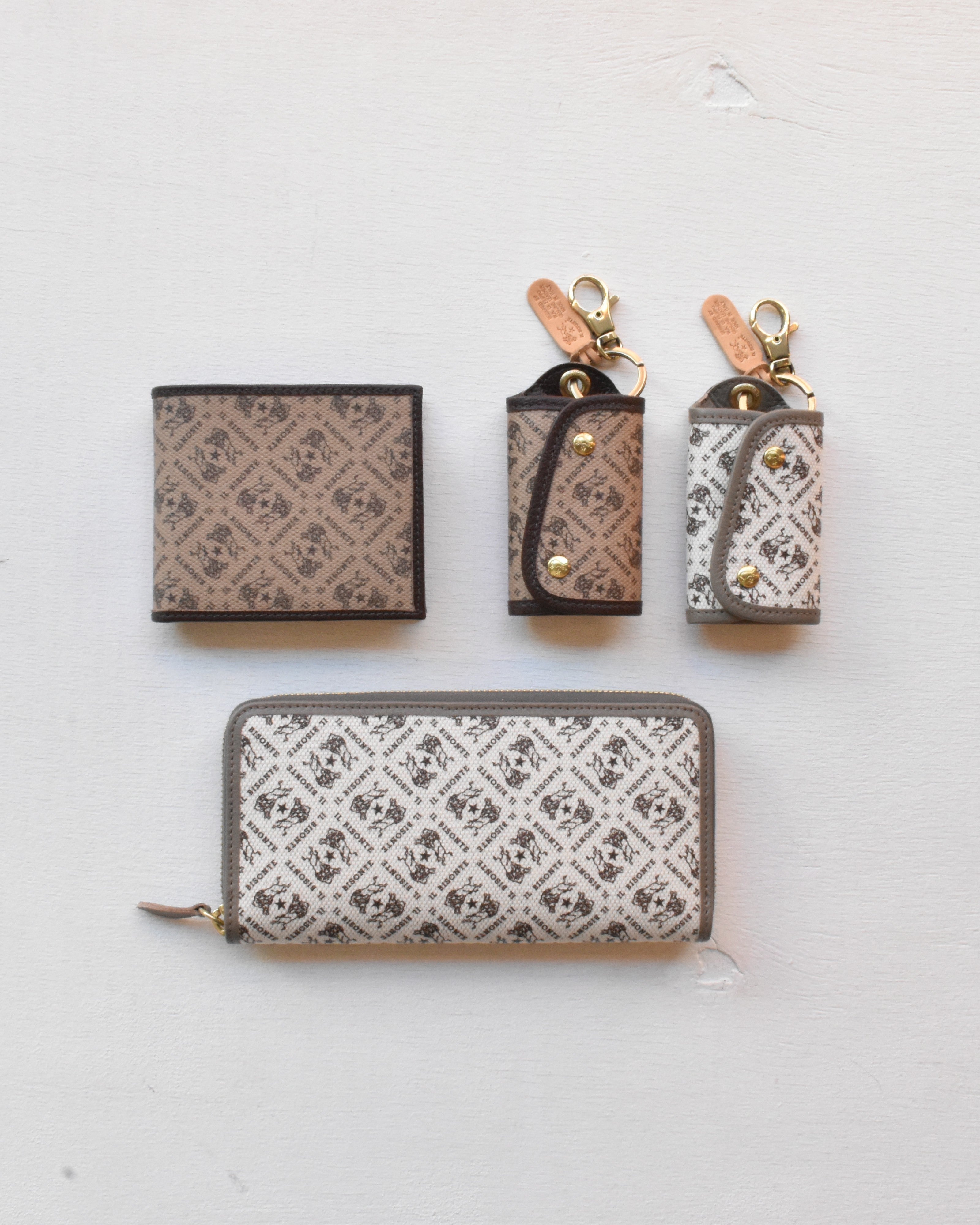 【イルビゾンテ】モノグラム プリント レザー ウォレット 54262305428