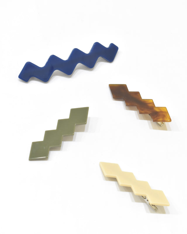BIB MILK(ビブミルク) / DECORATE HEAD FOUR DIAMOND CLIP TORTOISE(ブラウン)【バーンストア】