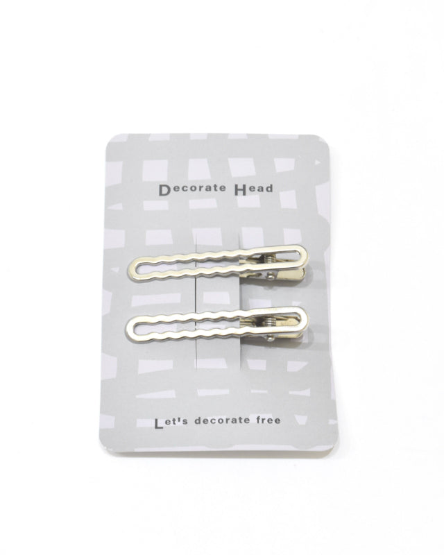 BIB MILK(ビブミルク) / DECORATE HEAD ASPARAGUS SILVER CLIP 2PCS 【バーンストア】