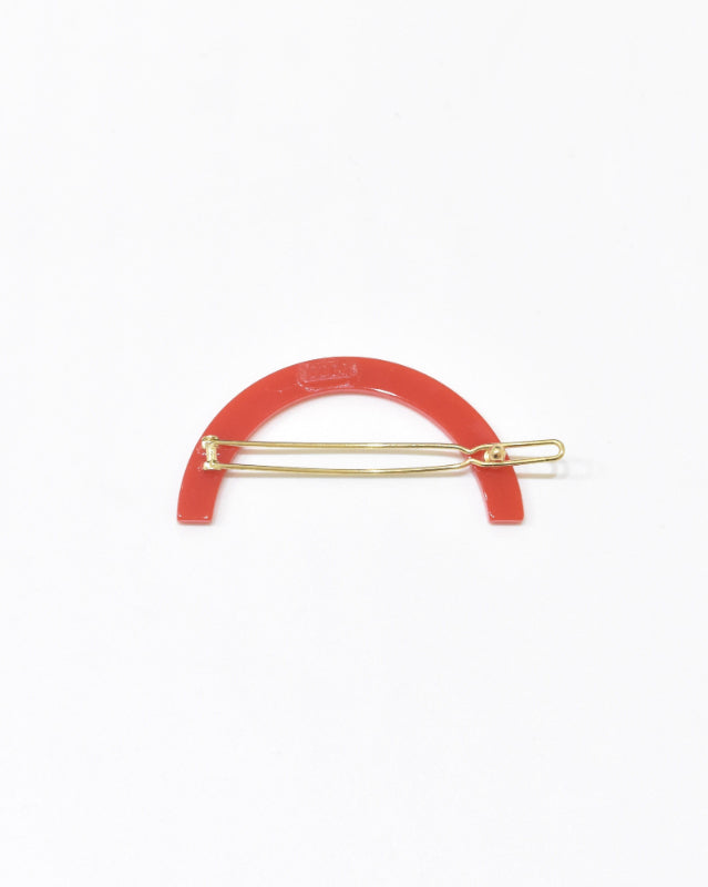 BIB MILK (ビブミルク)/ DECORATE HEAD SEMI-CIRCLE BARRETTE レッド 【バーンストア】