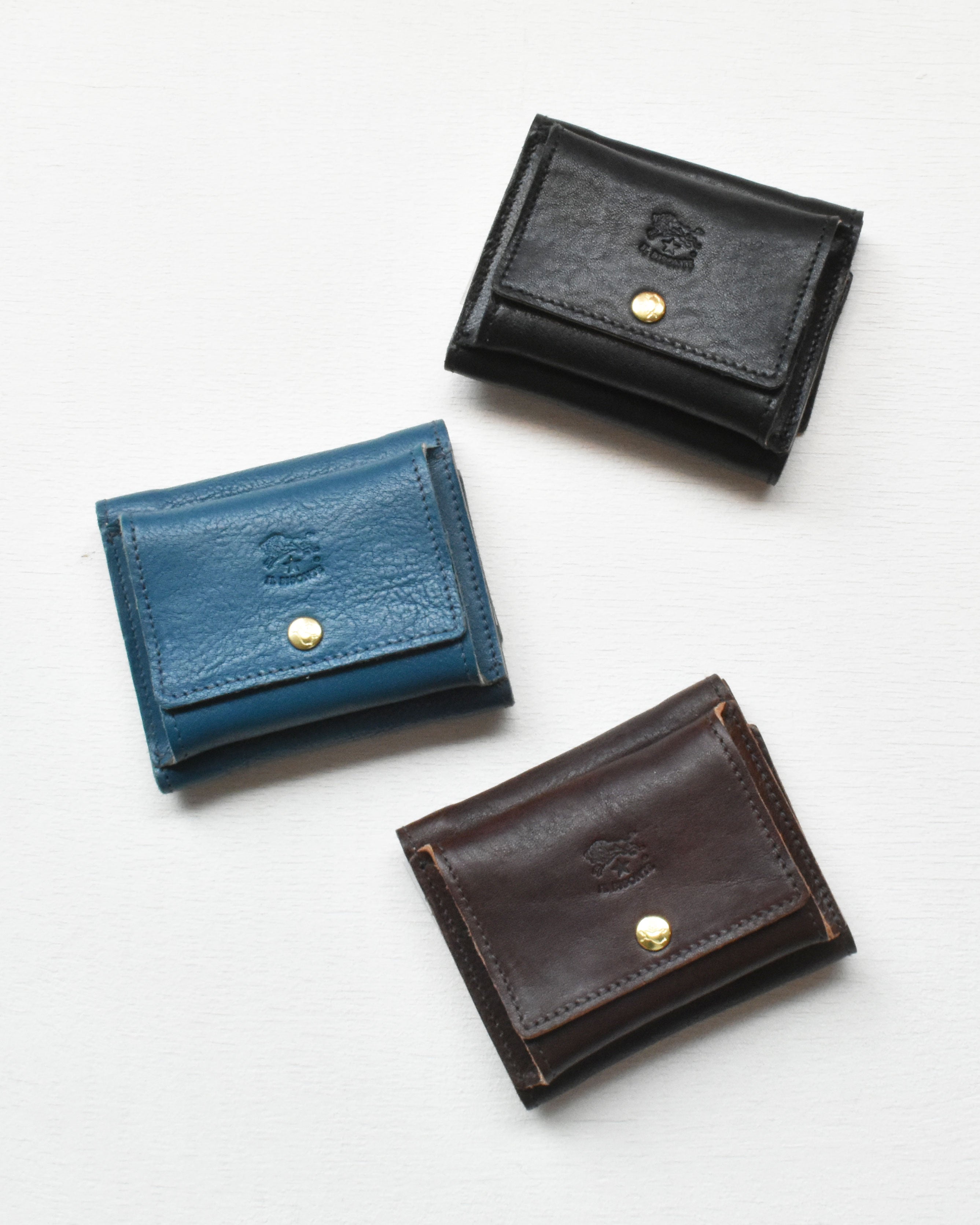 【イルビゾンテ】ヴィンテージ コンビネーションレザー トリフォルドウォレット 54262307341