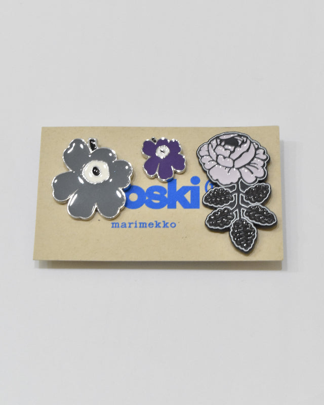 【マリメッコ】Kioski Pumpuli Set Unikko Vihkiruusu ピンズセット52254294593