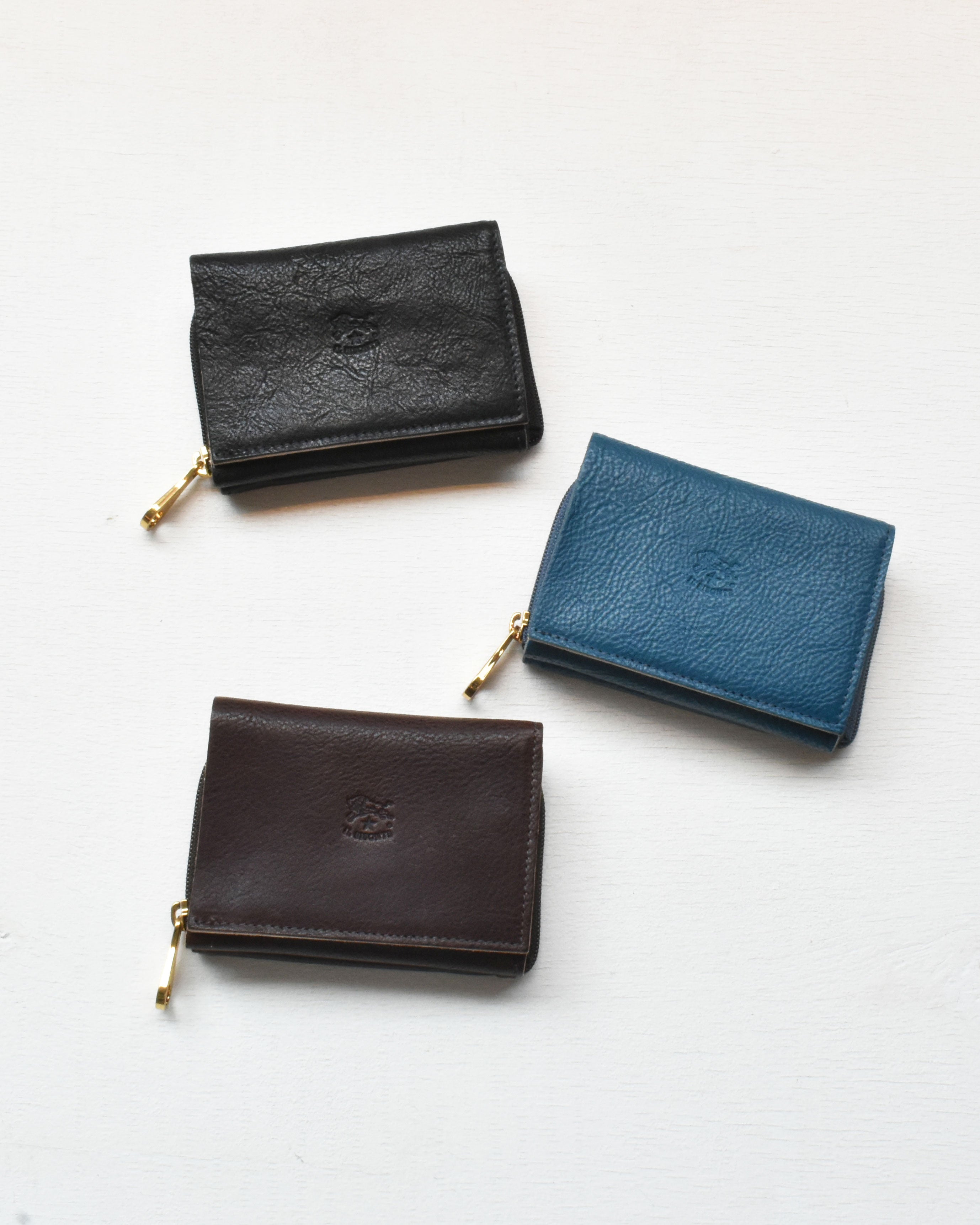 【イルビゾンテ】ヴィンテージ コンビネーションレザー トリフォルドウォレット 54262307441